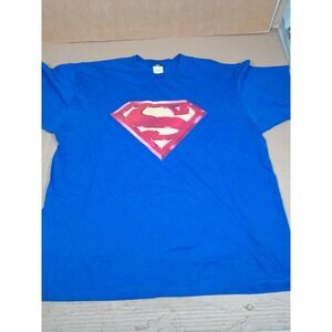 Vintage 1997 Superman T-Shirt Blue Red Superhero DC‎ Comics Men Sz Xl